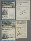 Four Watford home programmes, F.L. Division Three v Northampton Town 18th September 1920, F.L.