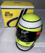 Jenson Button (UK) signed 2009 Bahrain GP Helmet (1:2 scale), with COA and exact photo proof of