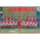 Arsenal 1974-75 large autographed colour centre double page from Goal/Shoot magazine of pre-