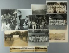 A group of photographs originally owned by the cricketer Percy Fender, including a framed photograph