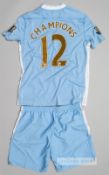 Mario Balotelli blue Manchester City "Champions 12" jersey worn at the Premier League 2011-12 trophy
