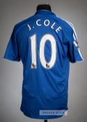 Joe Cole blue Chelsea No.10 home jersey, season 2006-07, Adidas, short-sleeved with BARCLAYS PREMIER