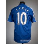 Joe Cole blue Chelsea No.10 home jersey, season 2006-07, Adidas, short-sleeved with BARCLAYS PREMIER