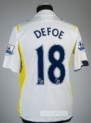 Jermain Defoe white Tottenham Hotspur no.18 home jersey, season 2009-10, Puma, short-sleeved with