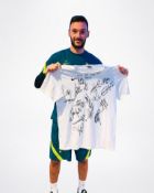 France Nations League squad signed white t-shirt, season 2020-21, Nike, short-sleeved signed in