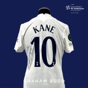 Harry Kane signed white Tottenham Hotspur no.10 home jersey, season 2021-22, match-issue, Nike,