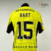 Joe Hart signed yellow and black Celtic no.15 goalkeeper's home jersey, season 2021-22, match-issue,