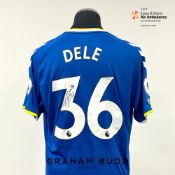 Dele Alli signed blue and yellow Everton no.36 home jersey, season 2021-22, match-issue, Hummel,