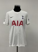 Harry Kane signed white Tottenham Hotspur no.10 home jersey, season 2021-22, match-issue, Nike,