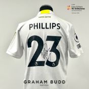 Kalvin Phillips signed Leeds United no.23 home jersey, season 2021-22, match-issue, Adidas, short-
