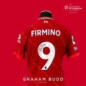Roberto Firmino signed red Liverpool no.9 home jersey, season 2021-22, match-issue, Nike, short-