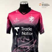 Somerset County Cricket Club squad signed pink and black Vitality Blast replica shirt, season