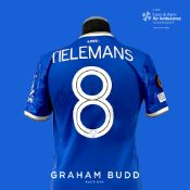 Youri Tielemans signed blue Leicester City no.8 home jersey, season 2021-22, match-issue, Adidas,