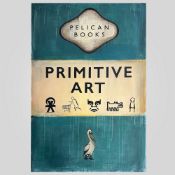 Epi (British) 'Pelican Books Art Primitif', Acrylic on canvas, with wooden stretcher. Un-