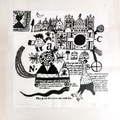Alan Davie (Scottish, 1920-2014) 'Opus 4-82-46 Elizabethan Spiritt' series, Gouache on paper, signed