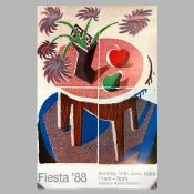David Hockney OM CH RA (British, b.1937) 'Fiesta 88', Bradford Festival, 1988, Offset lithograph,