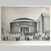 Laurence Stephen Lowry RBA RA (British, 1887-1976) 'Reference Library', Offset lithograph. Hand