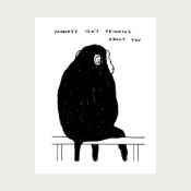 David Shrigley (British, b.1968) 'Monkey Isn't Thinking About You', 2022, Lithographic poster
