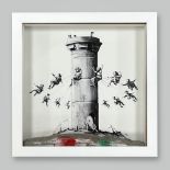 Banksy (British, b.1974) 'Walled Off Hotel Box', Lithograph with concrete. Local handmade frame with