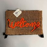 Banksy (b.1974) 'Welcome Mat', 2020, Hand-stitched fabric from life vests abandoned on the