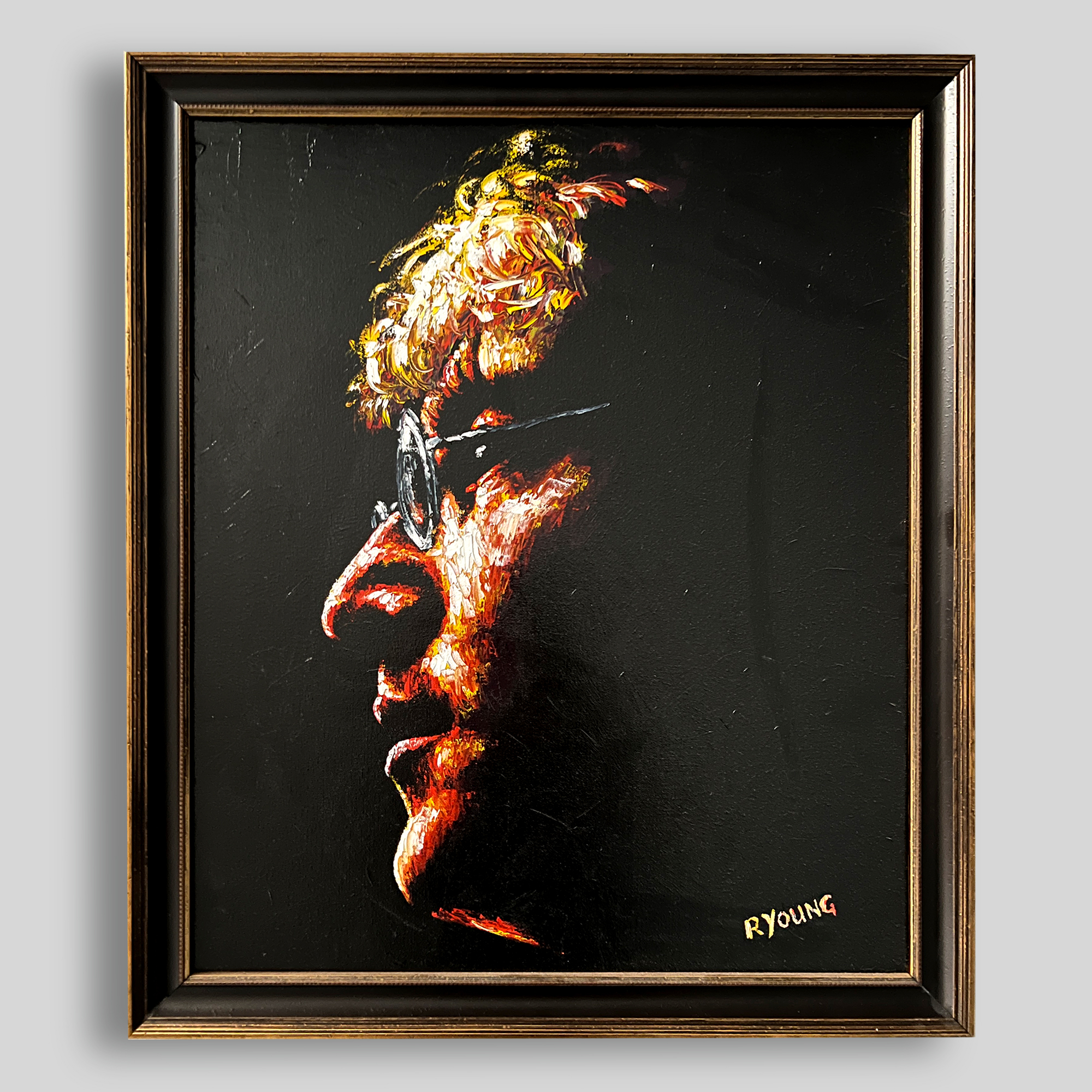 Richard Young (British, b.1961) 'John Lennon', 2019, Oil on canvas, signed R. Young. Framed,