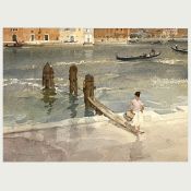 Sir William Russell Flint PRA PRWS RSW ROI RE (Scottish, 1880-1969) 'From a window in Venice',