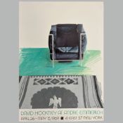 David Hockney (British, b.1937) 'David Hockney at Andre Emmerich, 1969, Corbusier Chair and Rug',