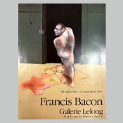 Francis Bacon (British, 1909-1992) 'Galerie Lelong, 1987', green poster, Unframed, measures 68 by