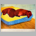 David Hockney OM CH RA (British, b.1937) 'Dog 38' and 'Dog 43', 1995, Set of two offset lithograph