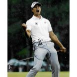 “The Masters” Champions Collection, seven signed action 8 by 10in. photographs from US Masters