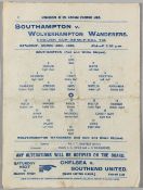 F.A. Cup semi-final programme Southampton v Wolverhampton Wanderers, played at Chelsea's Stamford