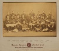 Pair of early b&w photographs of Leicester Crusaders RFC team, season 1891-92, the first a team