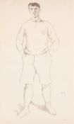 William Rothenstein (British, 1872-1945) 'J Conway Rees' lithograph during his time at Oxford