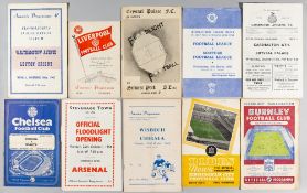 Collection of programmes, mainly opening or floodlights, 1950-60s, including First League and Cup