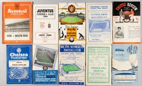 Football programme selection mostly 1950s, a few earlier include good selection of clubs noted