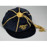 Rothmans All Stars XI cap awarded in 1992, navy velvet cap with gilt tassel and braiding,