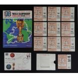 1966 World Cup memorabilia, comprising: England 1966 World Cup tournament programme, set of ten