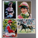 Collection of 22 signed photographs of top flat jockeys and trainers, comprising: Pat Eddery (3),