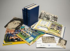Bound volumes of home programmes for Everton's four post-War Football League Division One winning