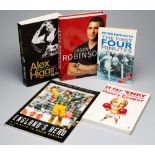 Signed books by sporting icons, including Sir Henry Cooper, David Seaman (signed twice), Alex