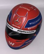 George Russell (UK) signed 2021 Williams F1 ½ Scale helmet,  Signed on Visor with Silver Sharpie.