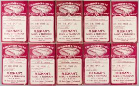 38 Chelmsford home programmes wartime season 1939-40, playing in London Mid-week League and