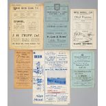 Marlow FC collection of programmes 1920-30s, includes 1921-22 (3) v Brixton; 1922-23 (7) v Yiewsley;