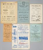 Marlow FC collection of programmes 1920-30s, includes 1921-22 (3) v Brixton; 1922-23 (7) v Yiewsley;