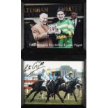 Lester Piggott signed colour photograph of his 'final' winner before his 'retirement' at