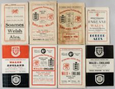 Wales v England international programmes, 1930-84, includes 22nd November 1930 at Wrexham; 16th