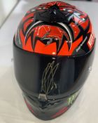 Fabio Quartararo (France) signed Scorpion EXO-R1 AIR, Fabio Quartararo Monster Red Moto GP Helmet,