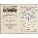 Signed England v Spain international programme, played at Wembley, 30th November 1955, 14-page