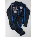 Tyson Fury navy & blue pre-fight tracksuit worn for the Deontay Wilder I fight held at Staples