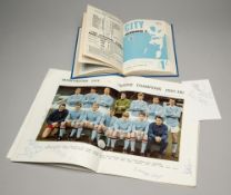 A bound volume of home programmes for Manchester City's 1967-68 Football League Division One winning